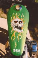 Green Bike Skull