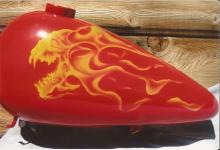 Red Flame Skull